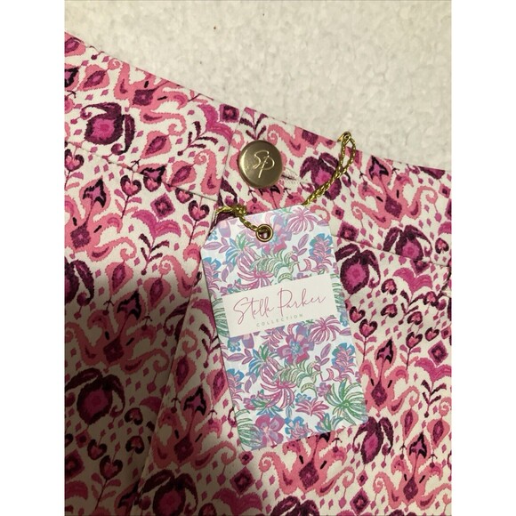 Stella Parker Bermuda Shorts Stretch High-Rise Pockets Color Pink Size 8 NWT - Picture 5 of 14